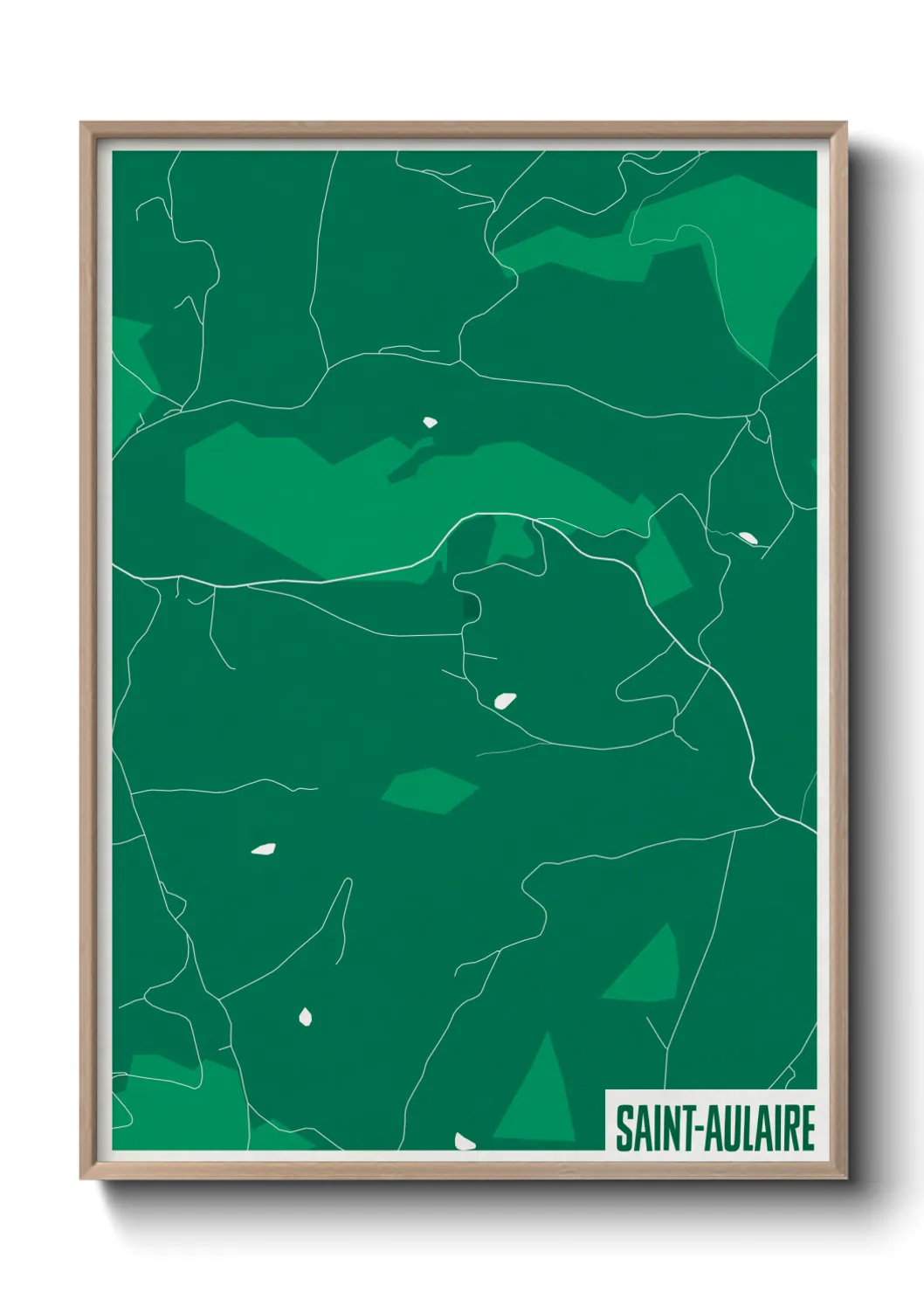 Une affiche de carte sur Saint-Aulaire