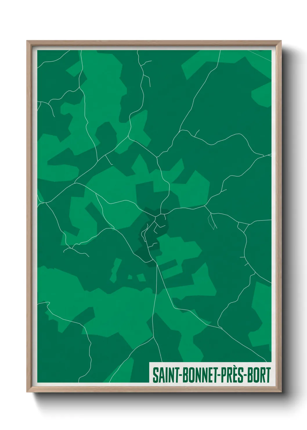 Une affiche de carte sur Saint-Bonnet-près-Bort