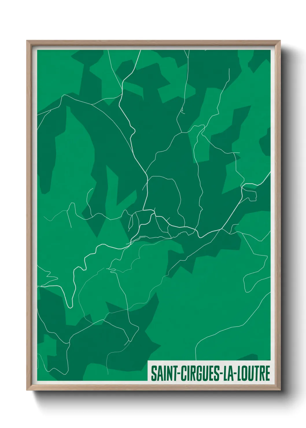 Une affiche de carte sur Saint-Cirgues-la-Loutre