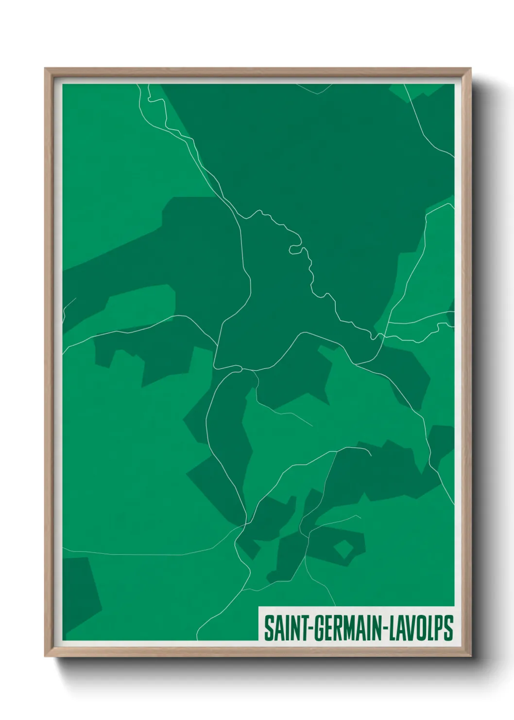 Une affiche de carte sur Saint-Germain-Lavolps