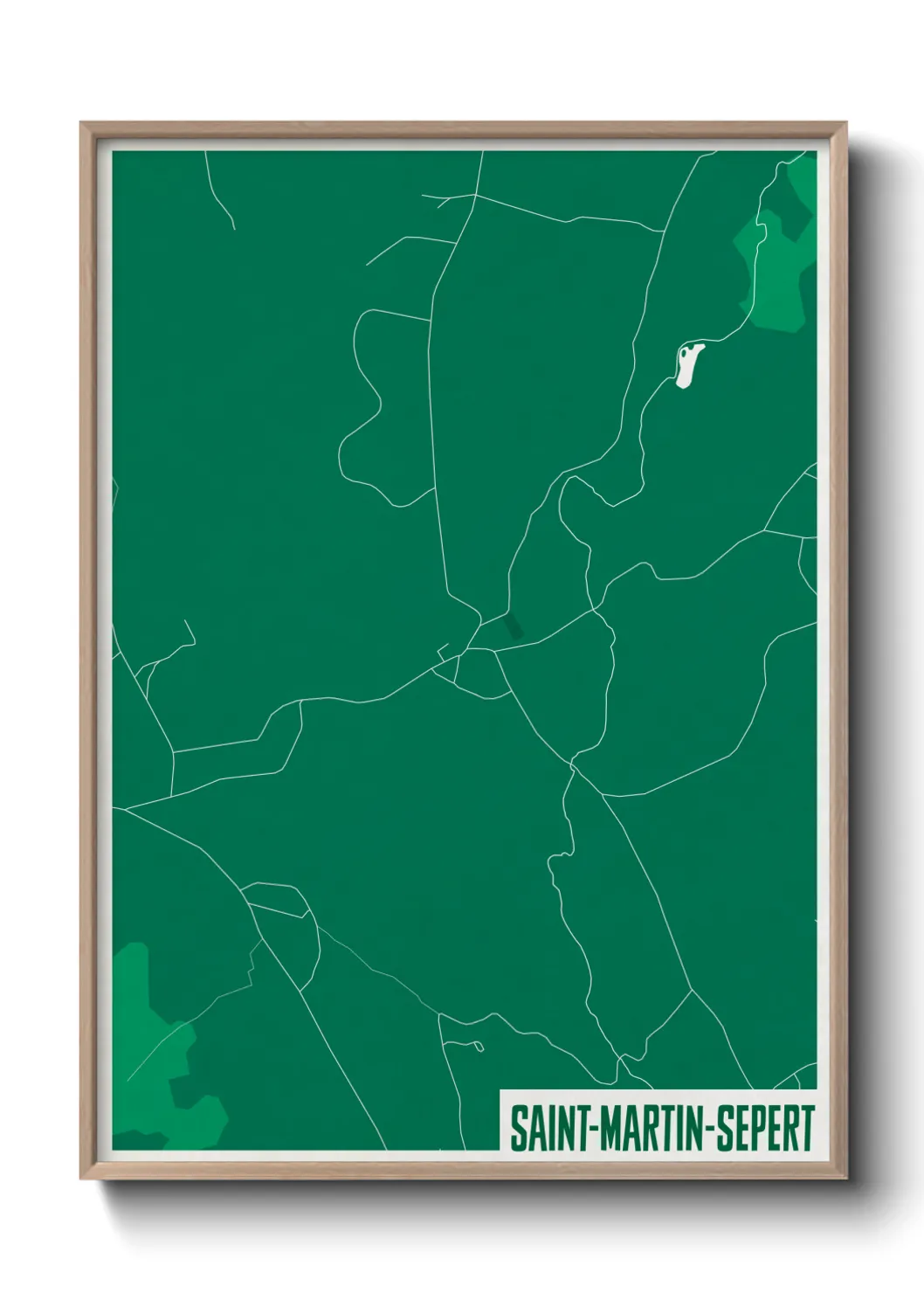 Une affiche de carte sur Saint-Martin-Sepert