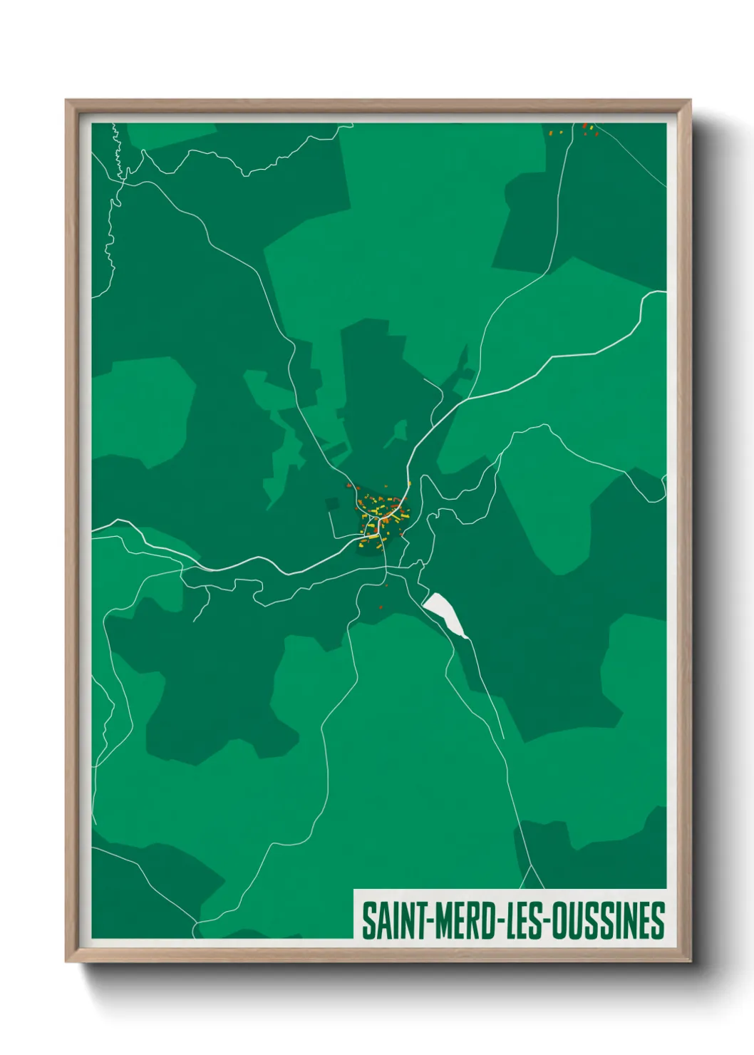 Une affiche de carte sur Saint-Merd-les-Oussines