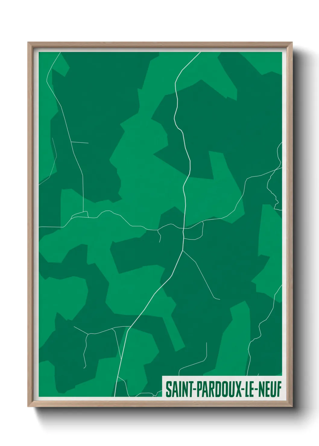 Une affiche de carte sur Saint-Pardoux-le-Neuf