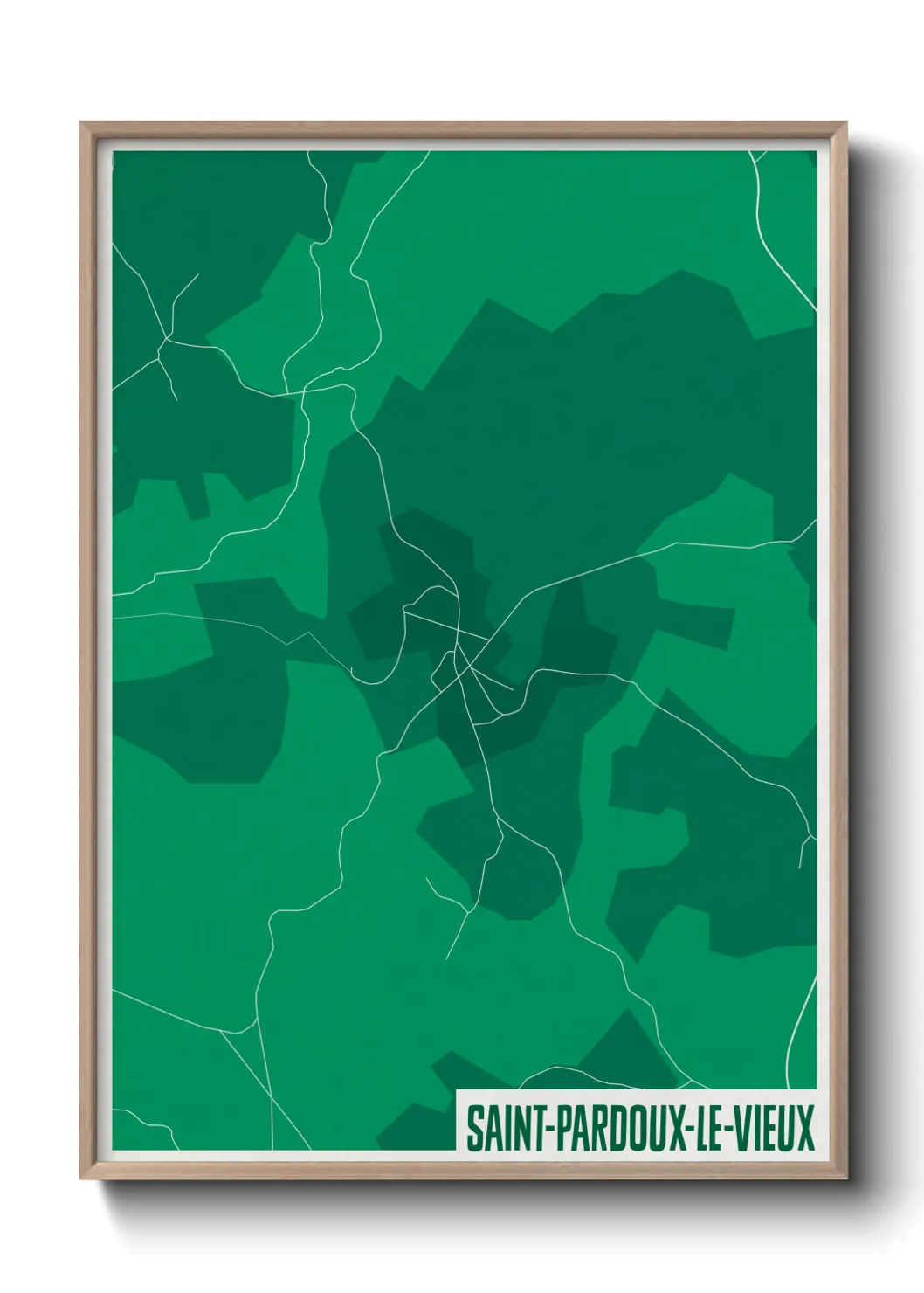 Une affiche de carte sur Saint-Pardoux-le-Vieux