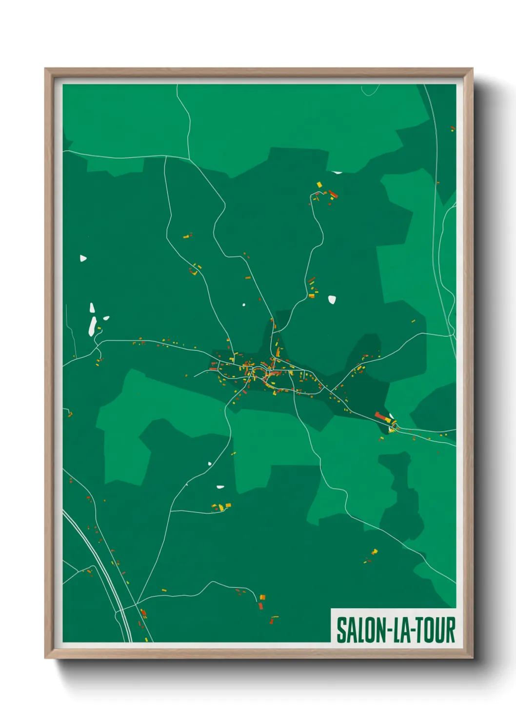 Une affiche de carte sur Salon-la-Tour