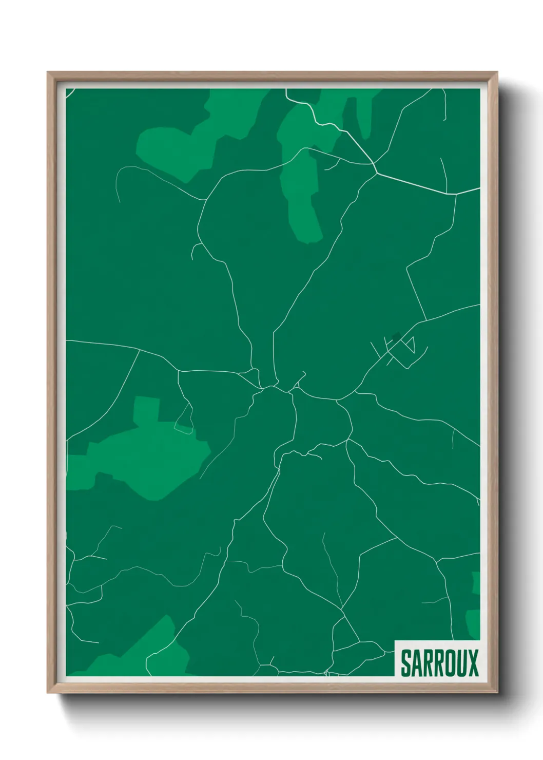 Une affiche de carte sur Sarroux