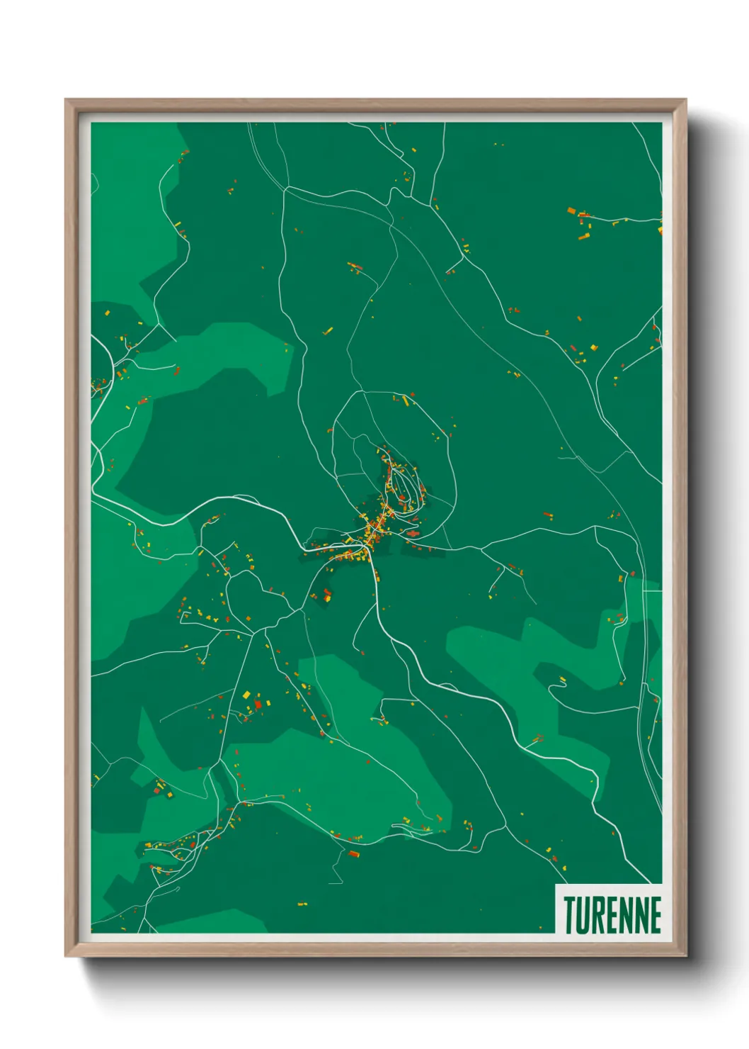 Une affiche de carte sur Turenne