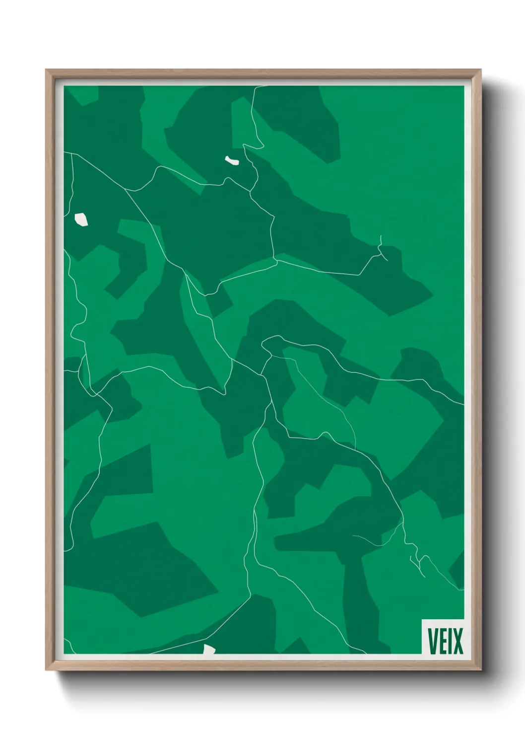 Une affiche de carte sur Veix