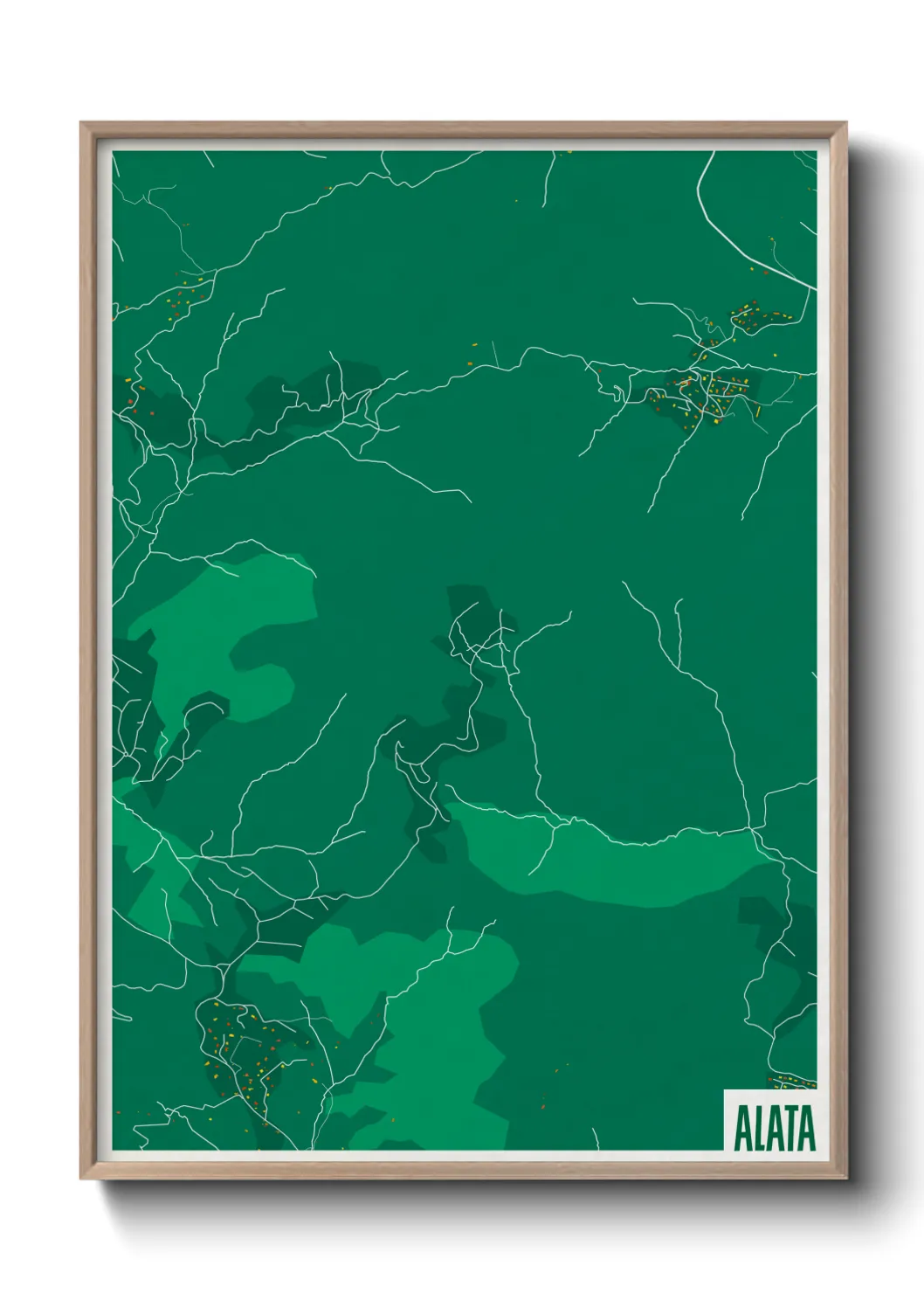 Une affiche de carte sur Alata