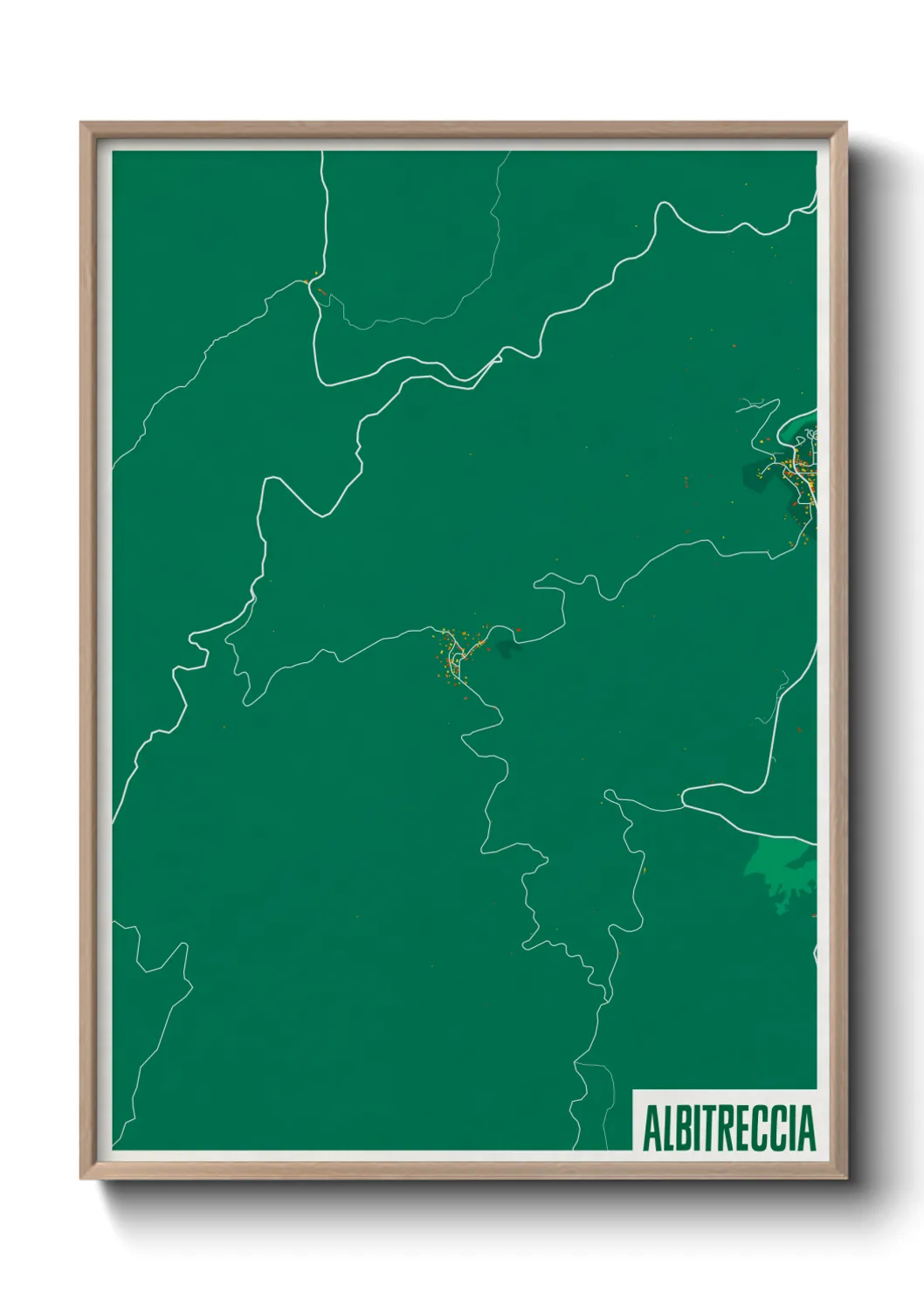 Une affiche de carte sur Albitreccia