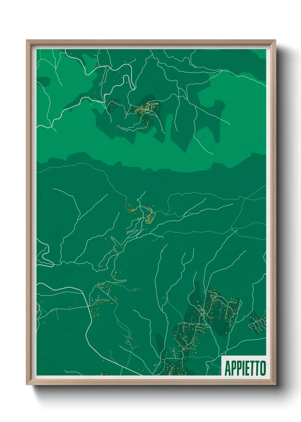 Une affiche de carte sur Appietto