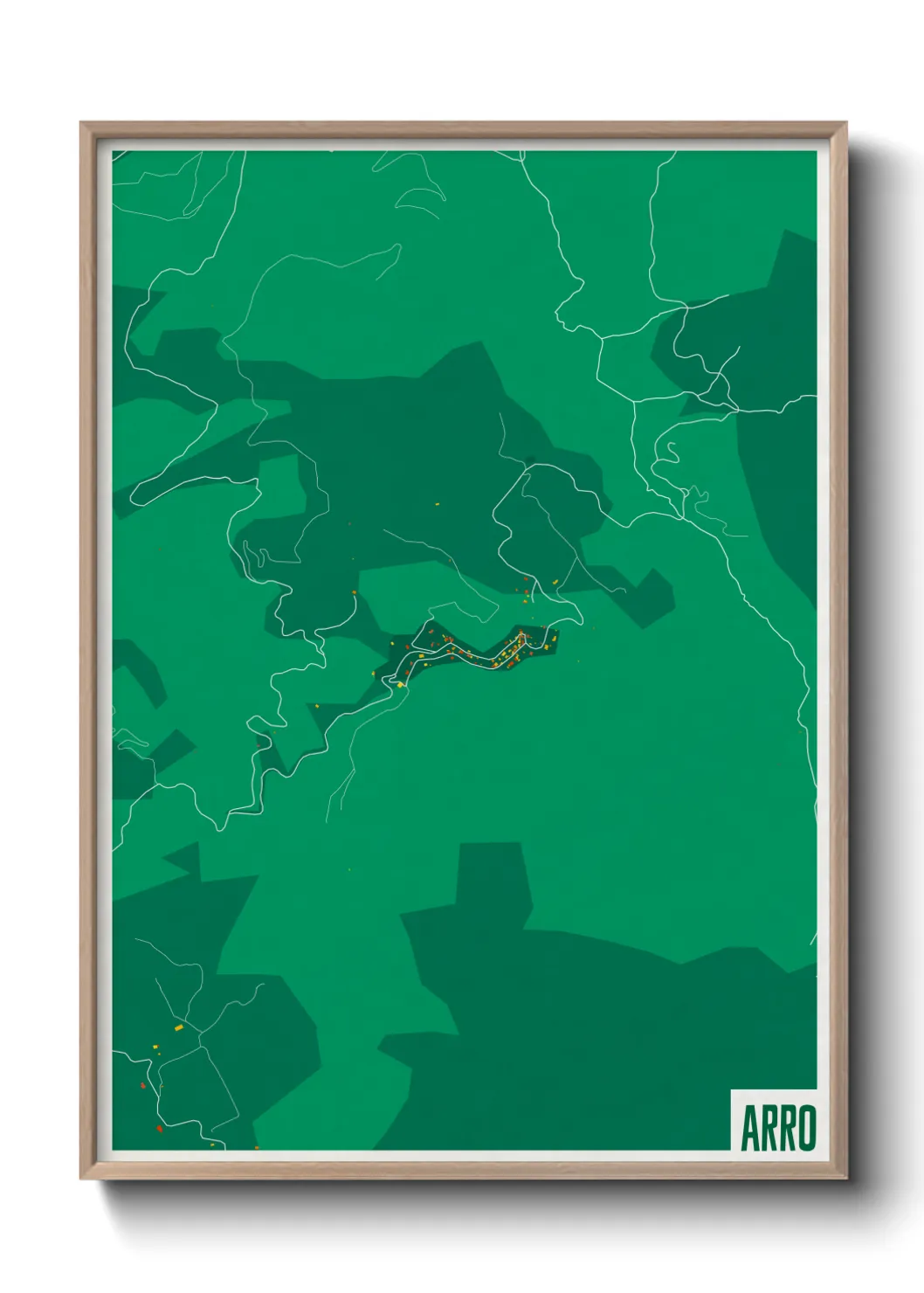 Une affiche de carte sur Arro