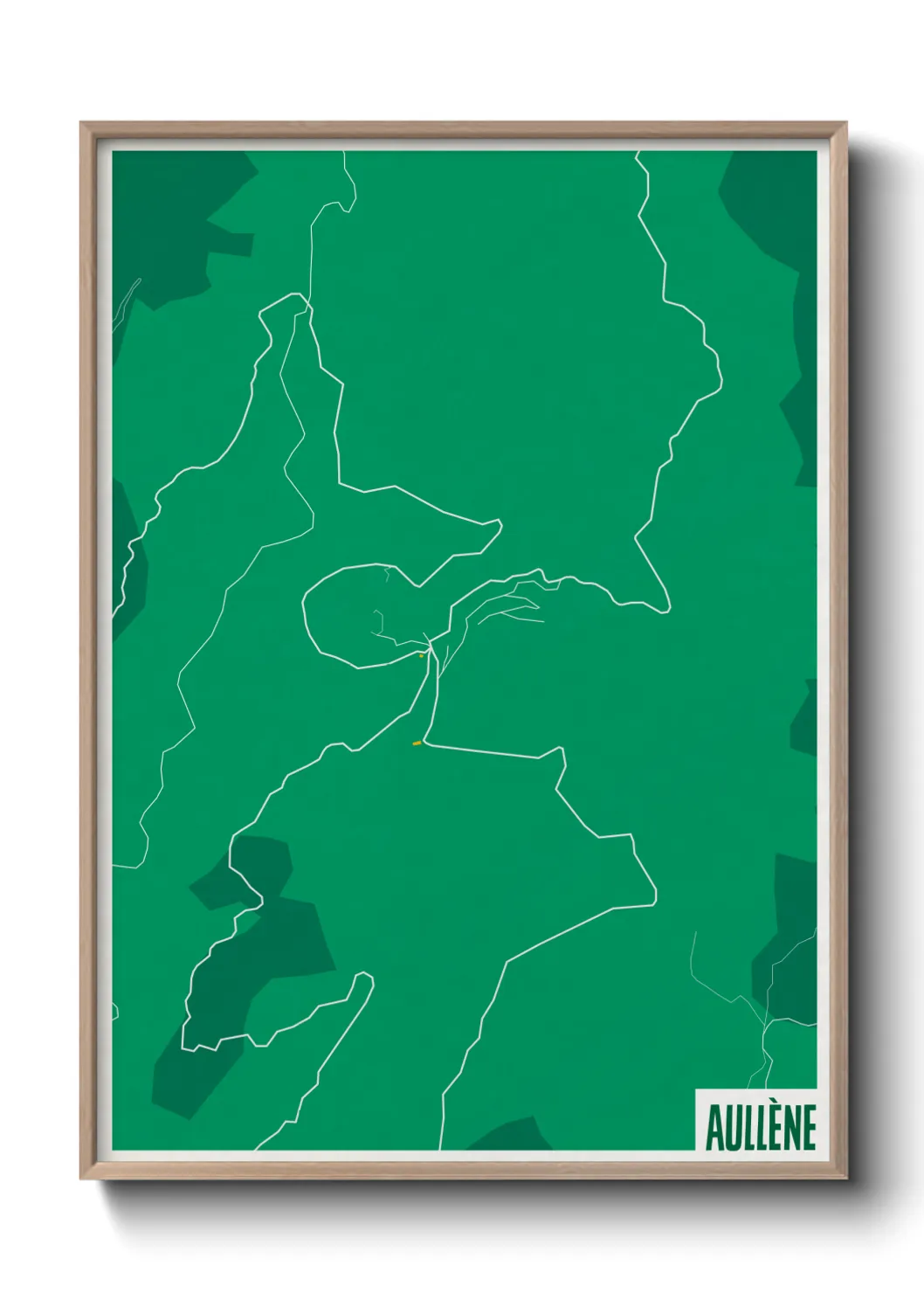 Une affiche de carte sur Aullène