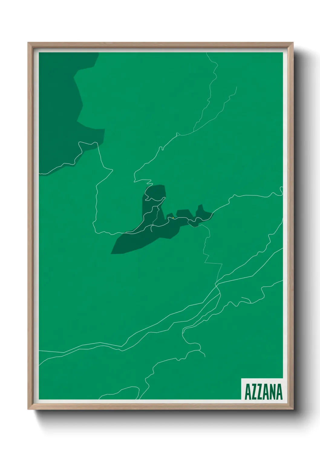 Une affiche de carte sur Azzana
