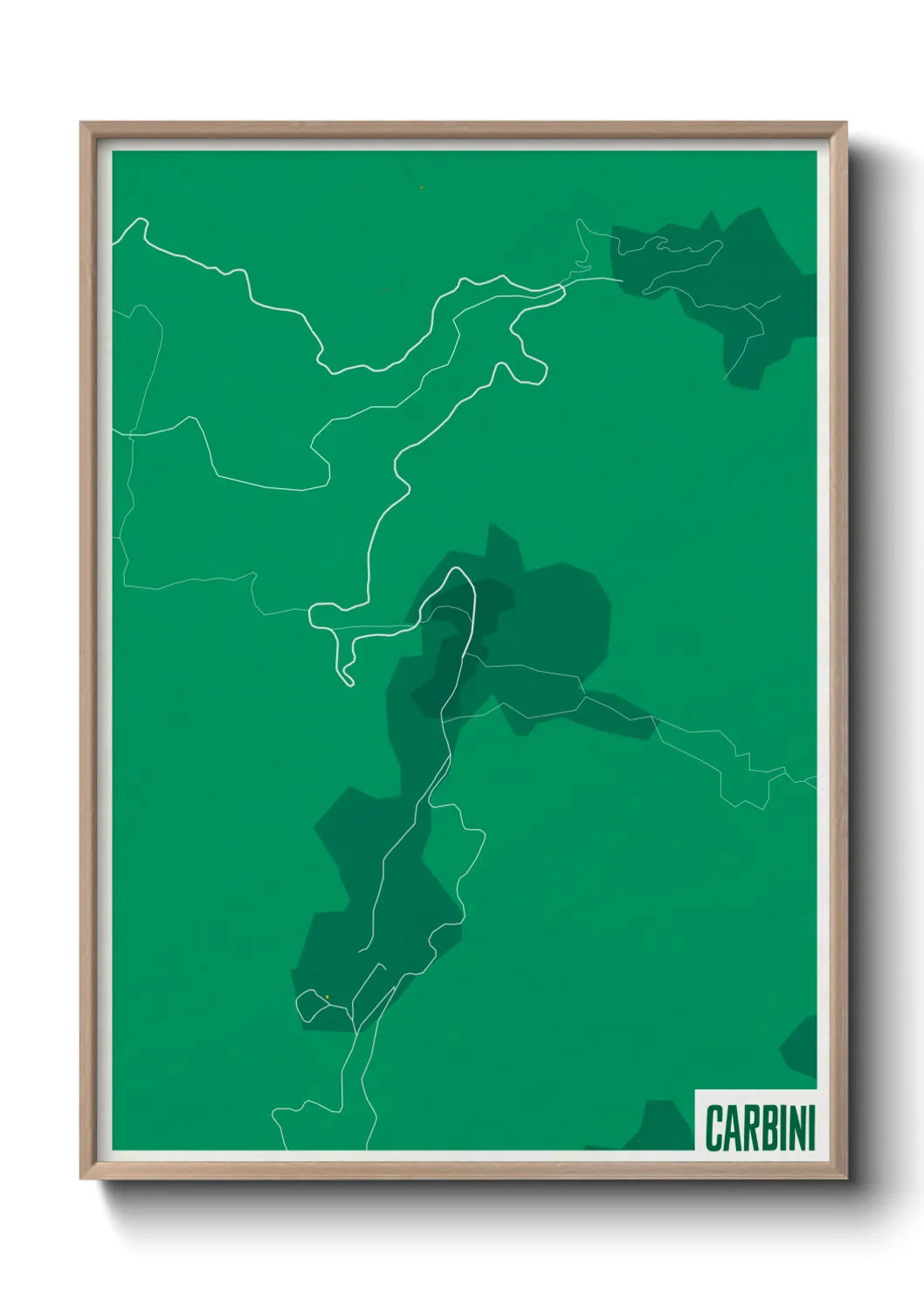 Une affiche de carte sur Carbini