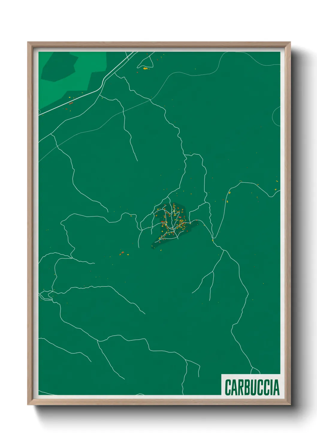 Une affiche de carte sur Carbuccia