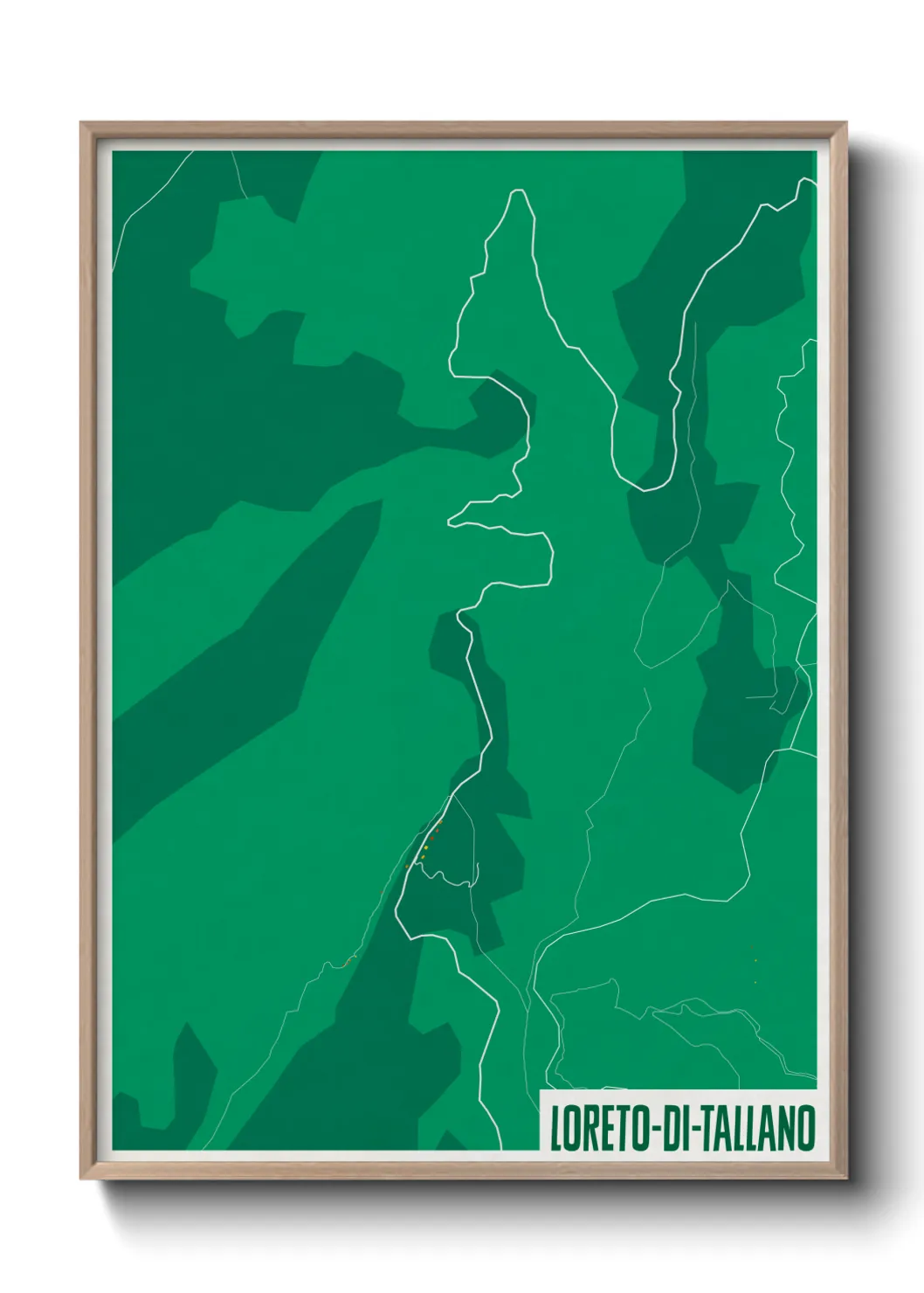 Une affiche de carte sur Loreto-di-Tallano