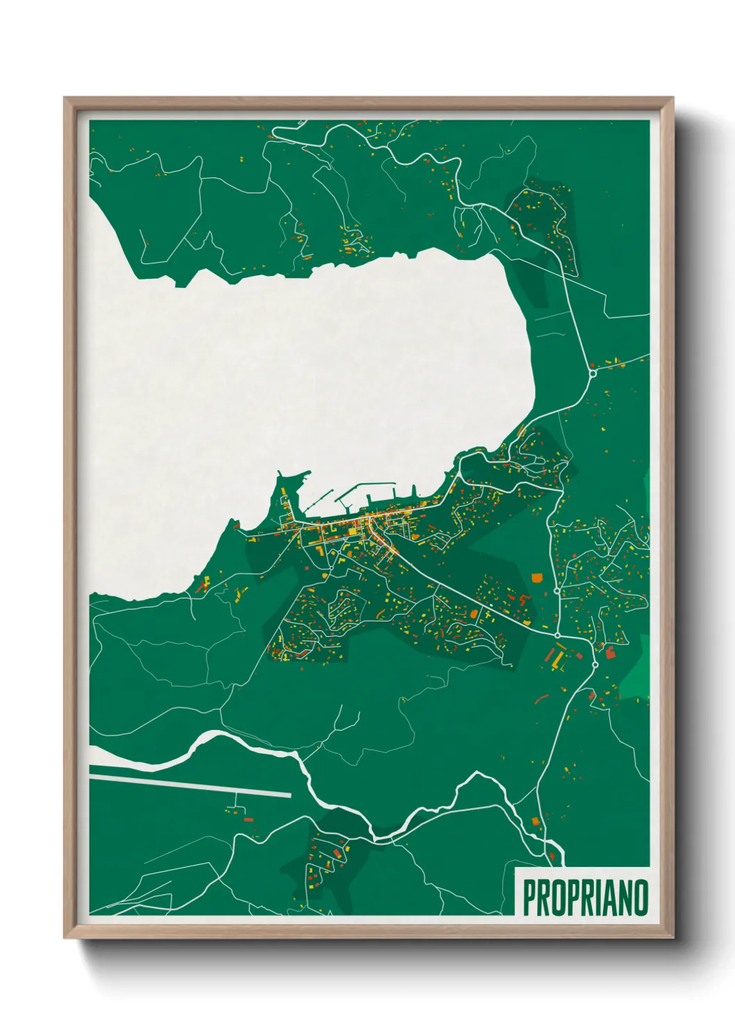 Une affiche de carte sur Propriano