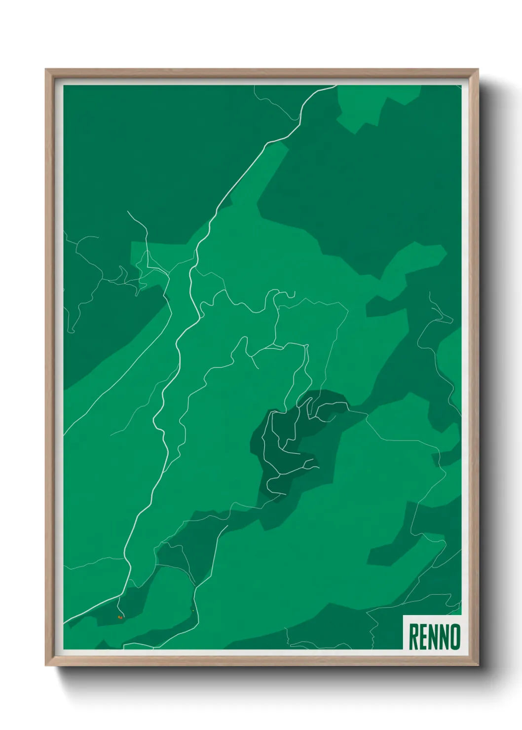 Une affiche de carte sur Renno