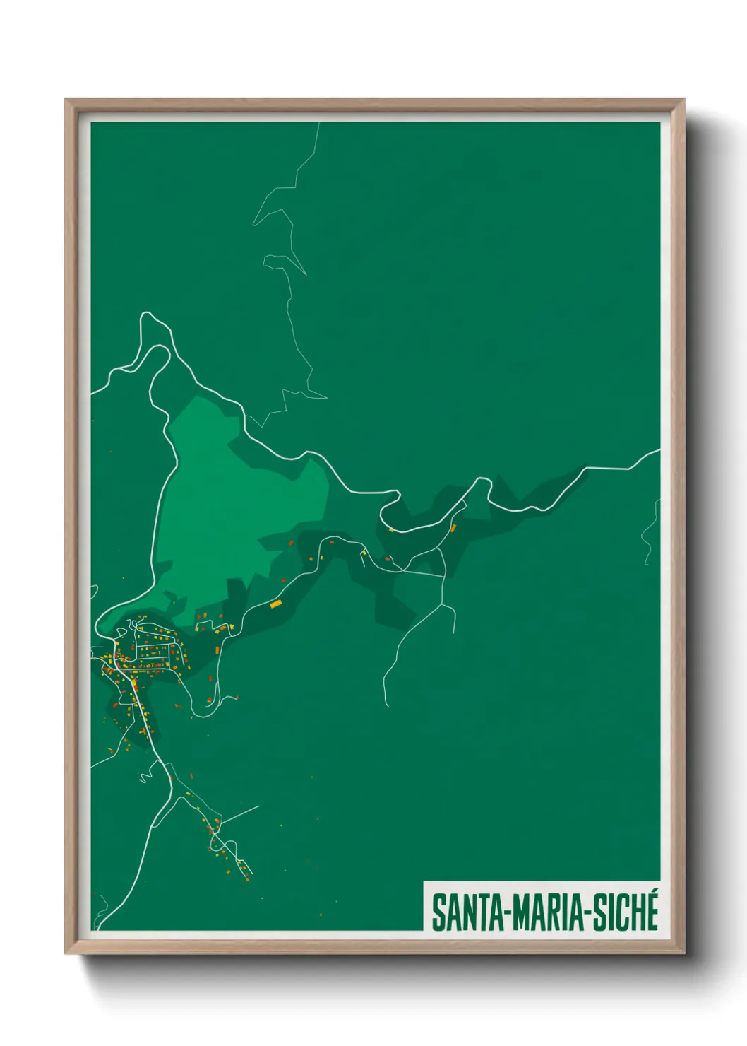 Une affiche de carte sur Santa-Maria-Siché