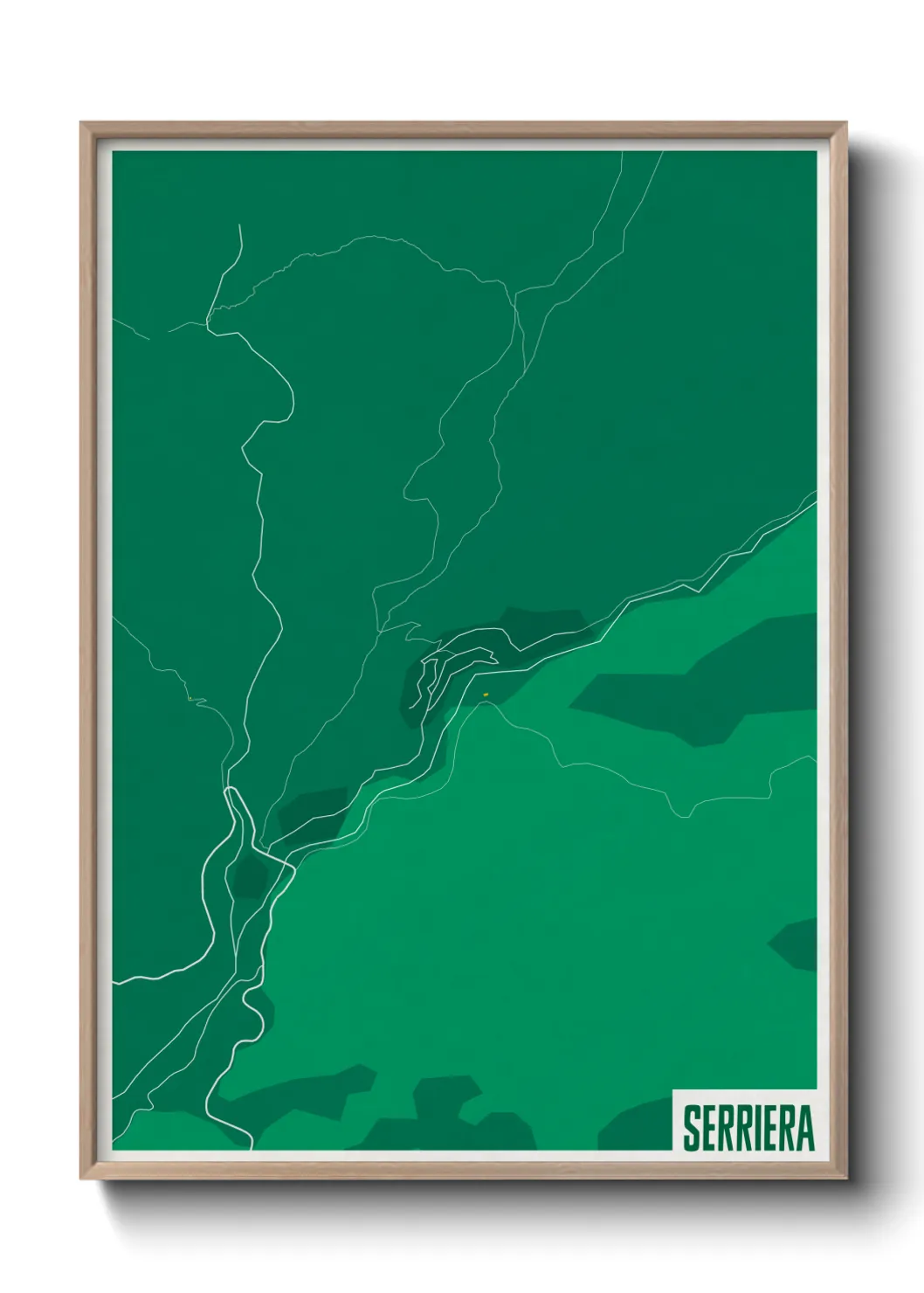 Une affiche de carte sur Serriera