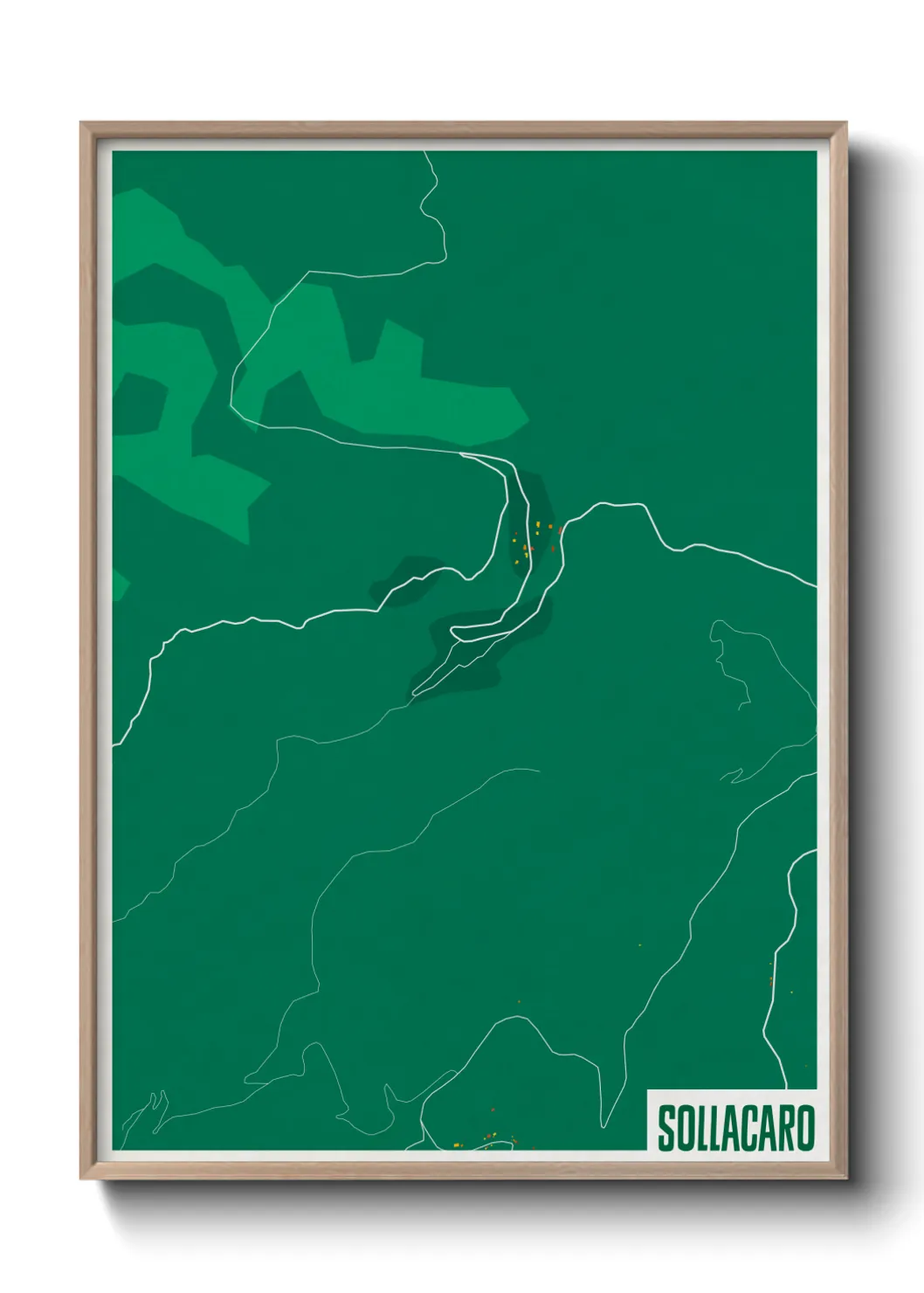 Une affiche de carte sur Sollacaro