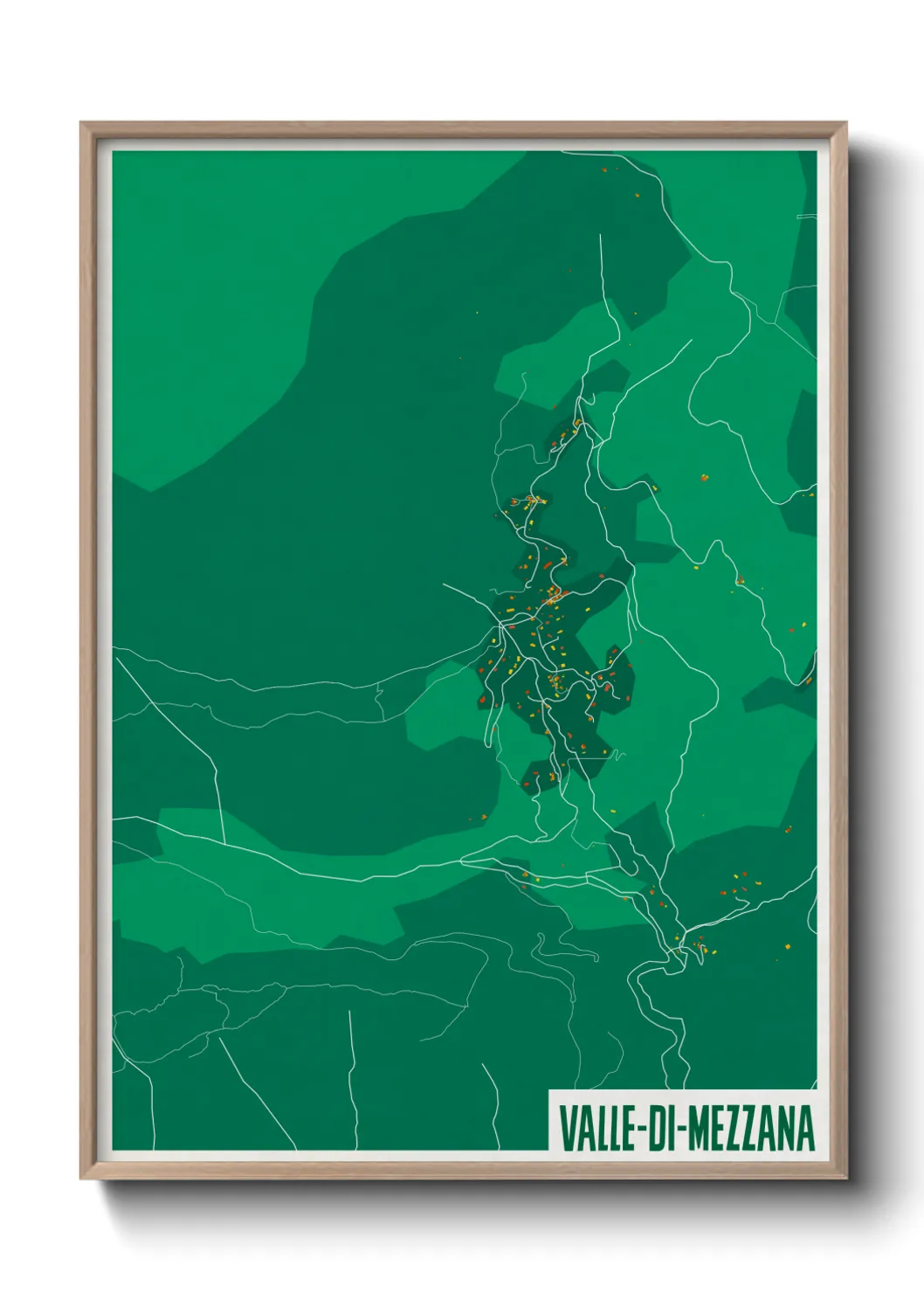 Une affiche de carte sur Valle-di-Mezzana