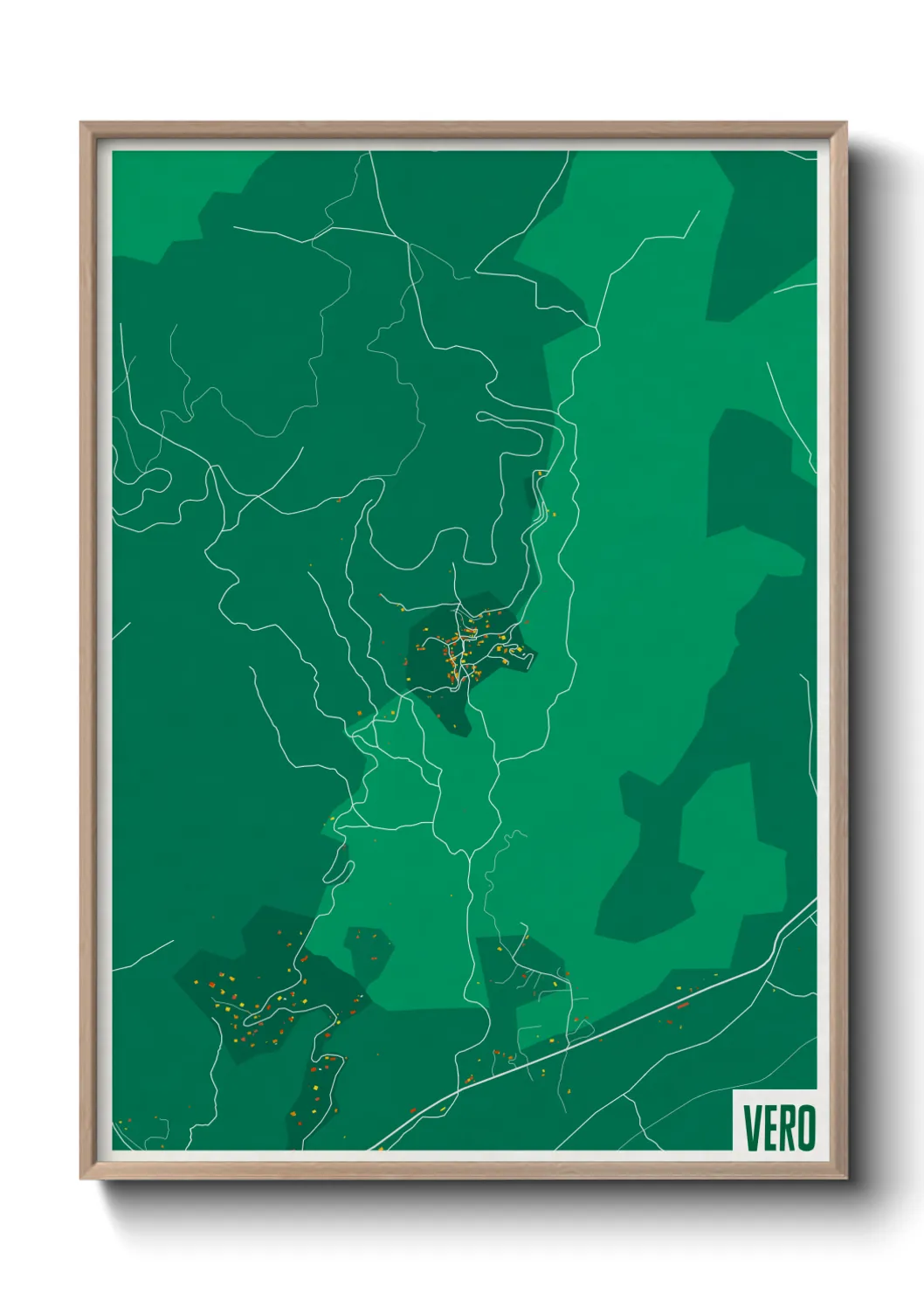 Une affiche de carte sur Vero