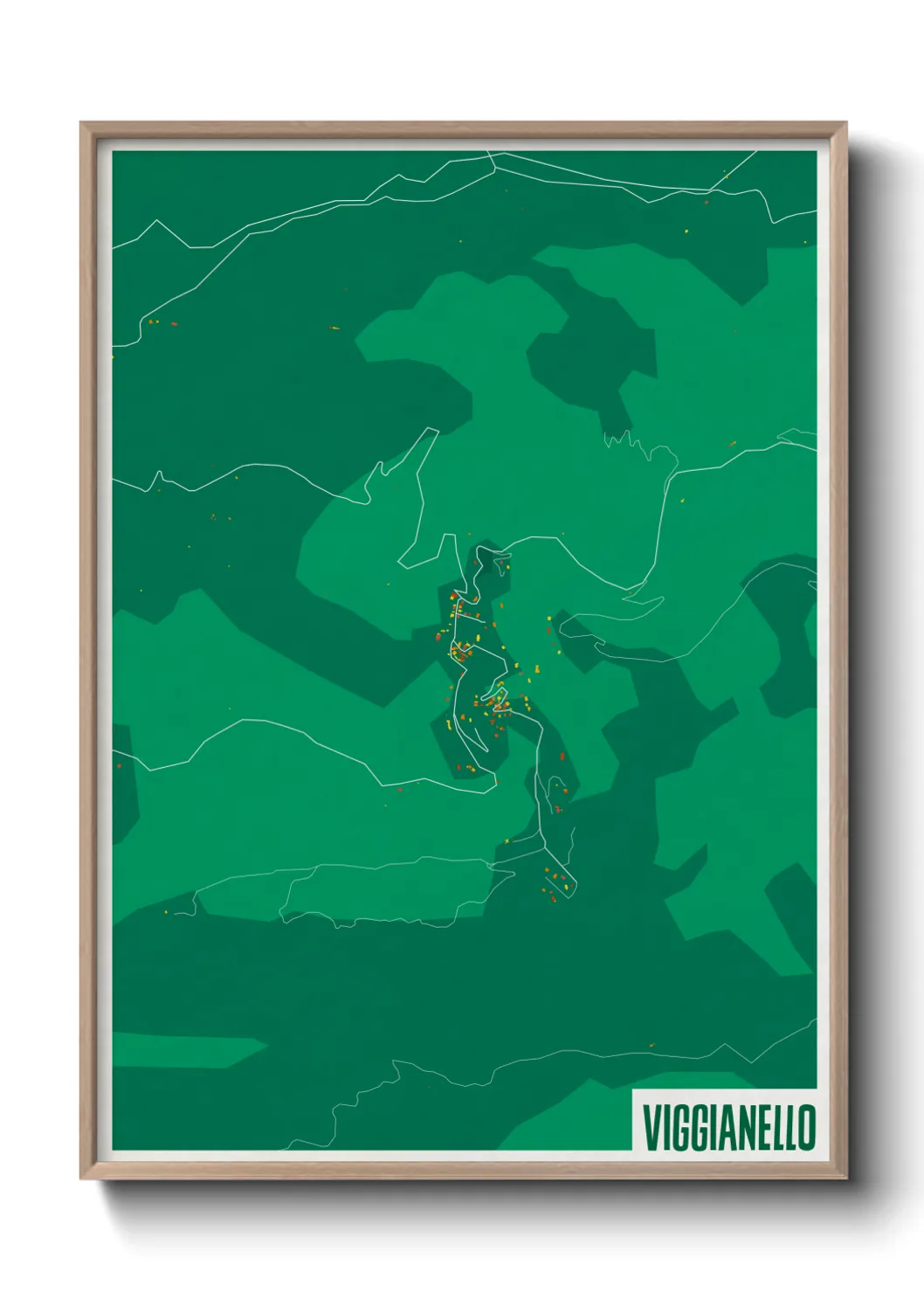 Une affiche de carte sur Viggianello