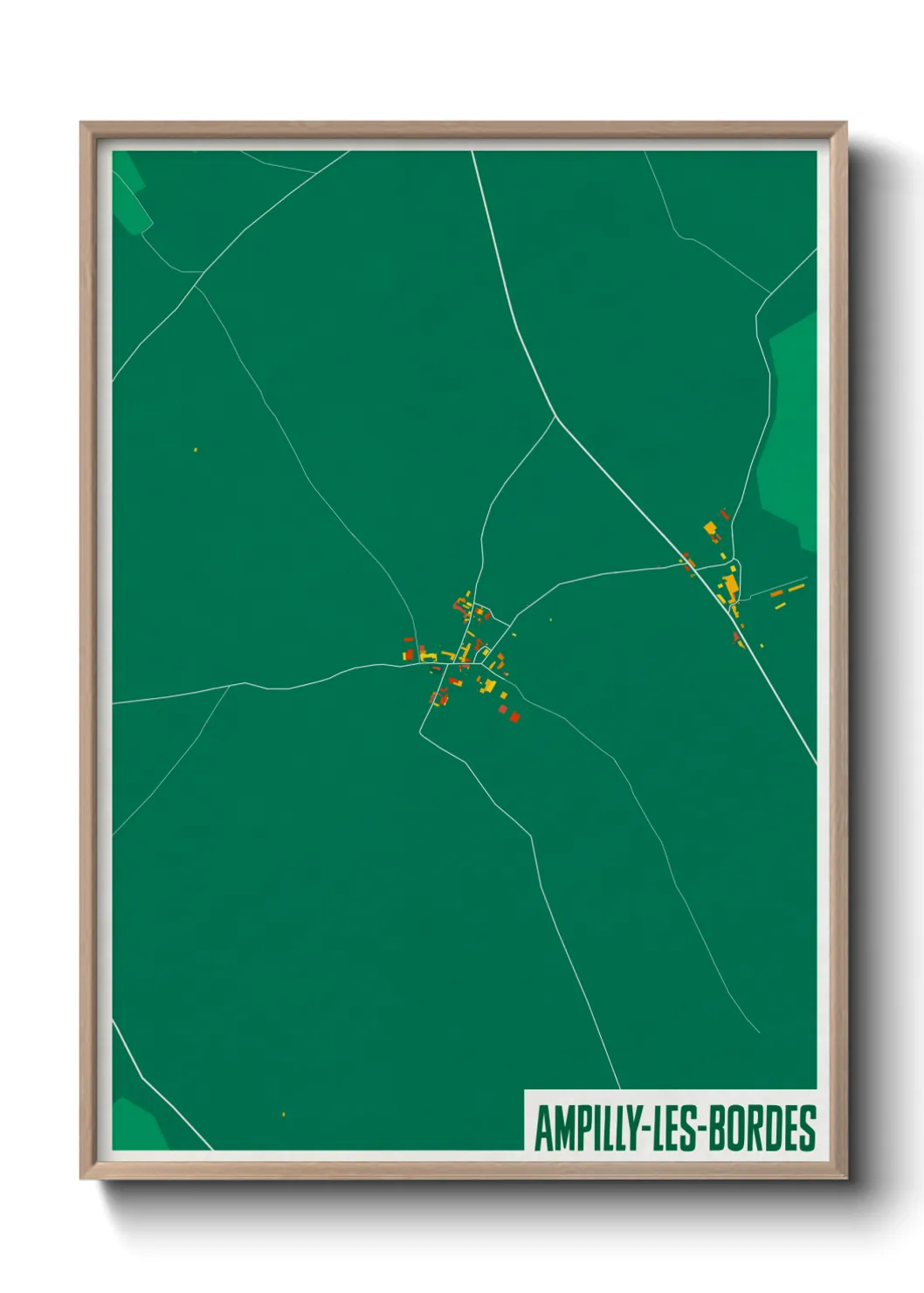 Un poster carteAmpilly-les-Bordes