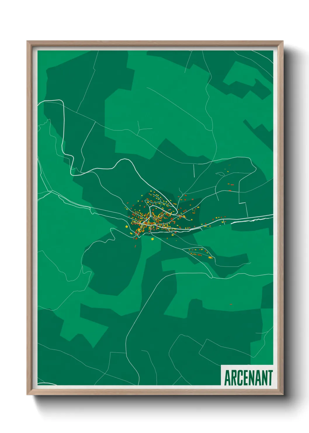 Une affiche de carte sur Arcenant