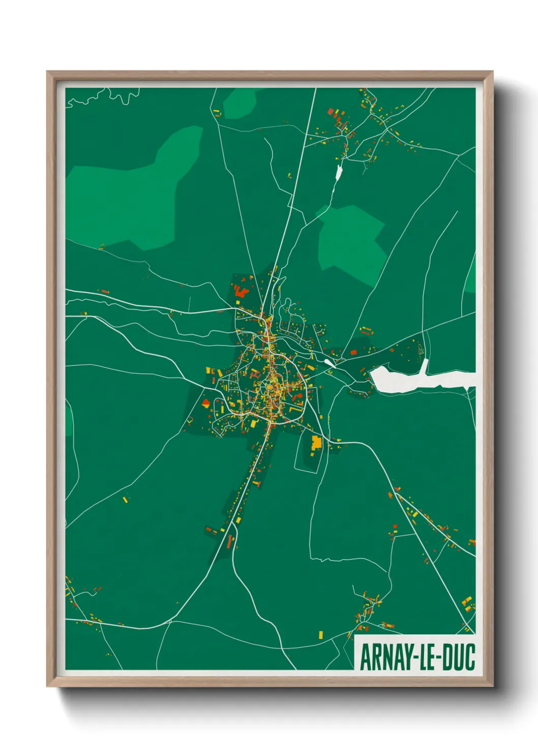Une affiche de carte sur Arnay-le-Duc