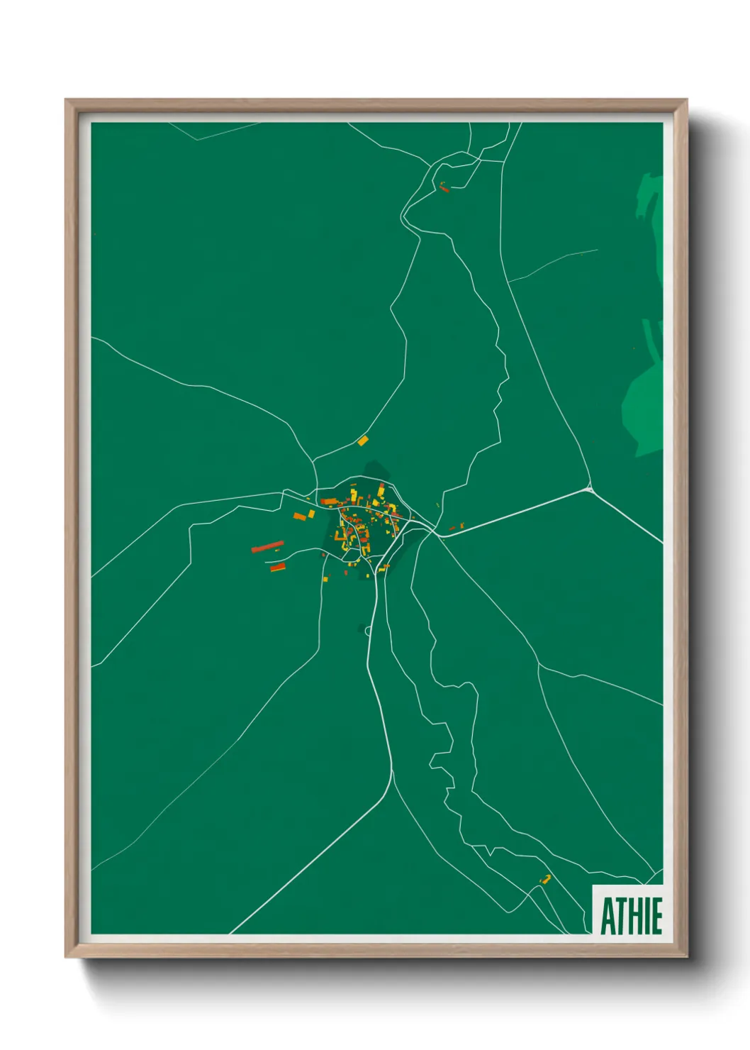 Une affiche de carte sur Athie