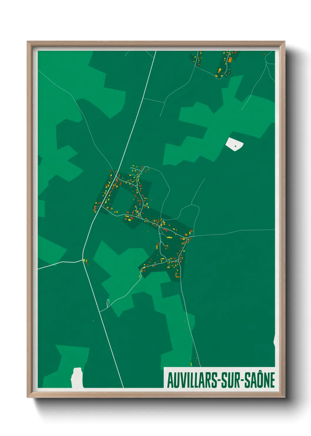 Un poster carteAuvillars-sur-Saône
