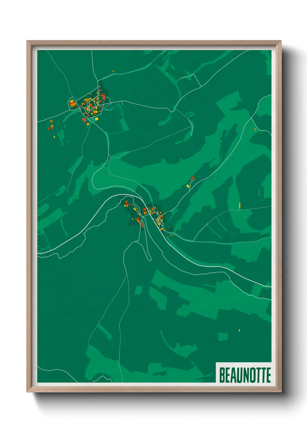 Une affiche de carte sur Beaunotte