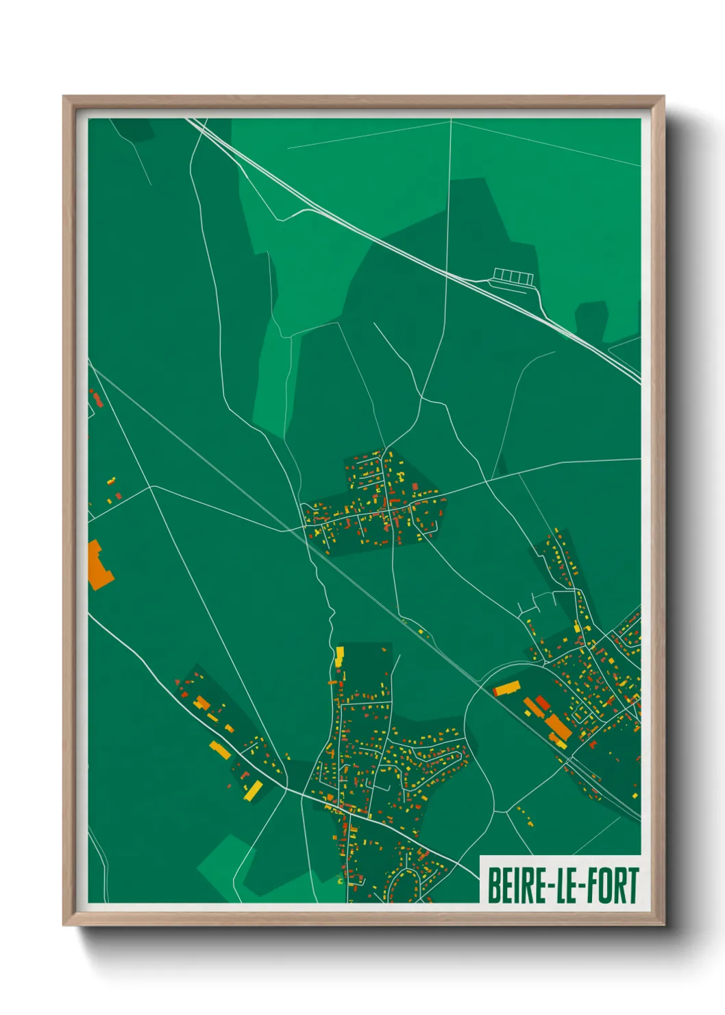Une affiche de carte sur Beire-le-Fort