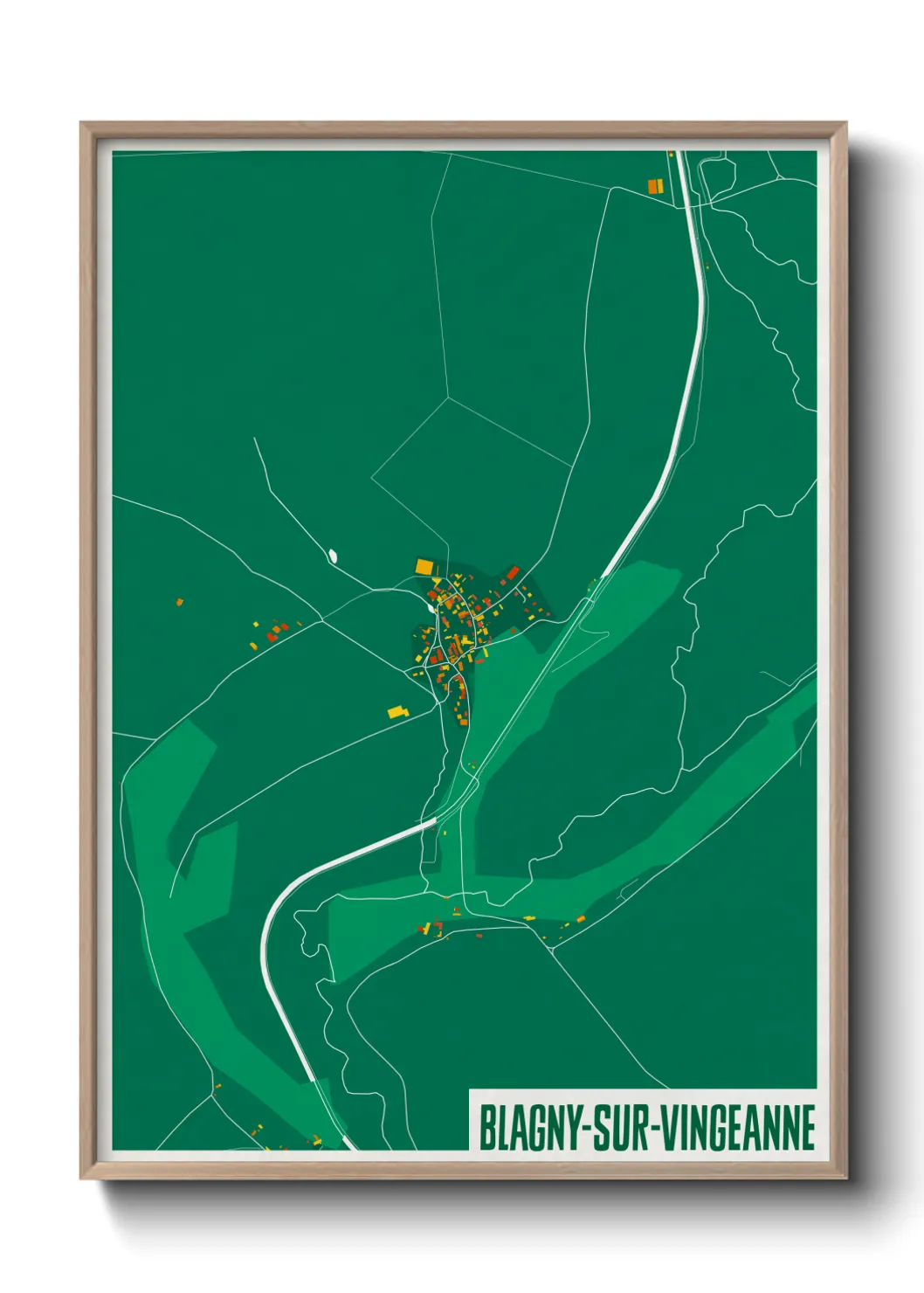 Une affiche de carte sur Blagny-sur-Vingeanne