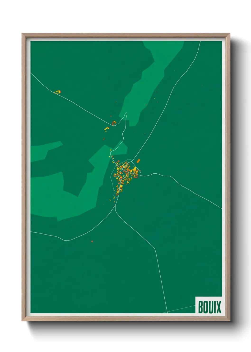 Une affiche de carte sur Bouix