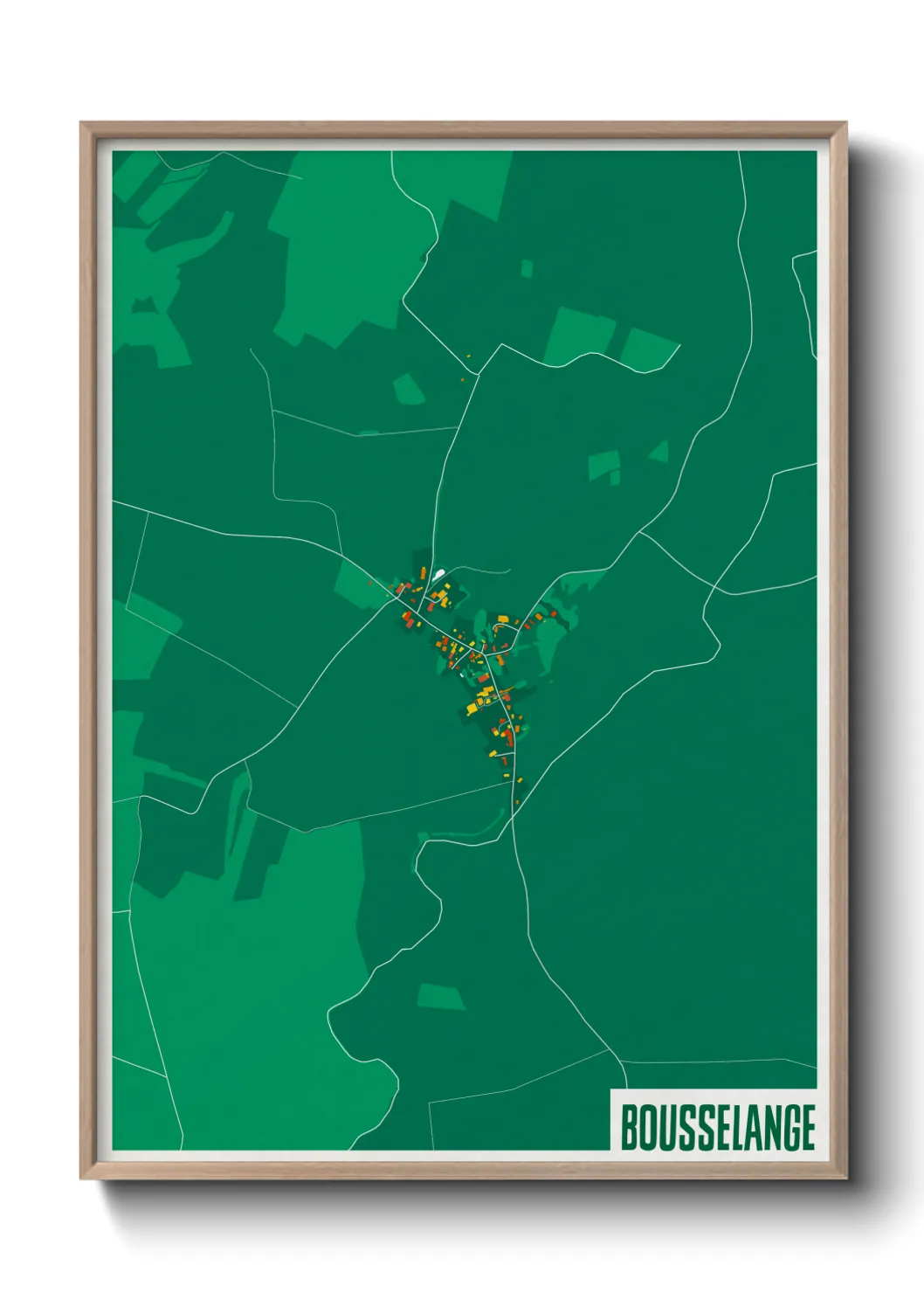 Une affiche de carte sur Bousselange