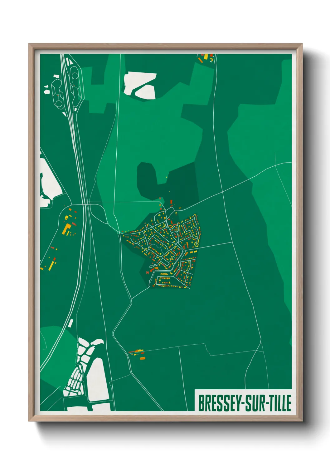 Un poster carteBressey-sur-Tille