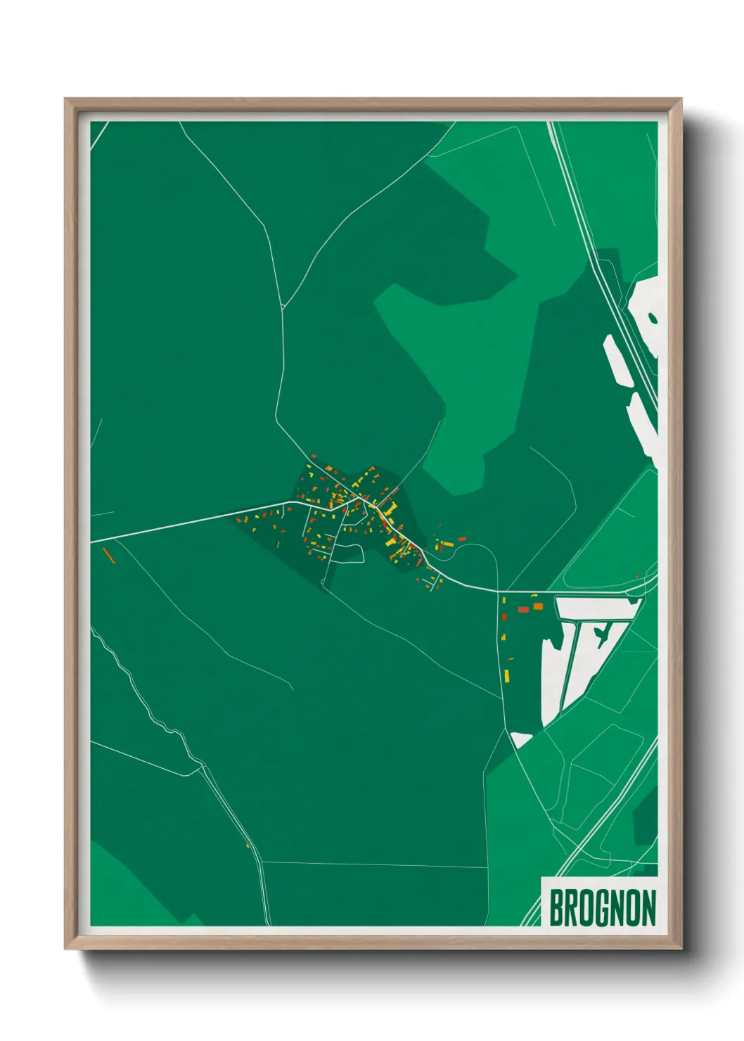 Une affiche de carte sur Brognon