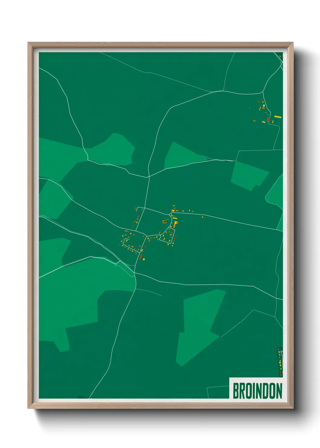 Une affiche de carte sur Broindon