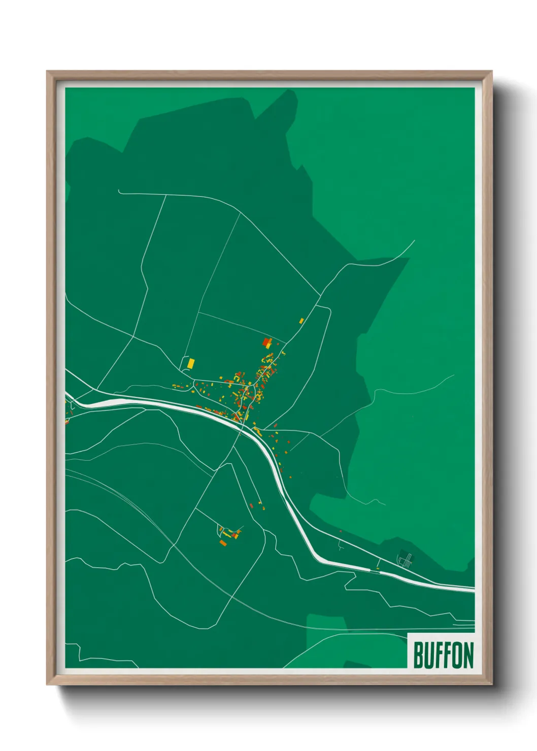 Une affiche de carte sur Buffon