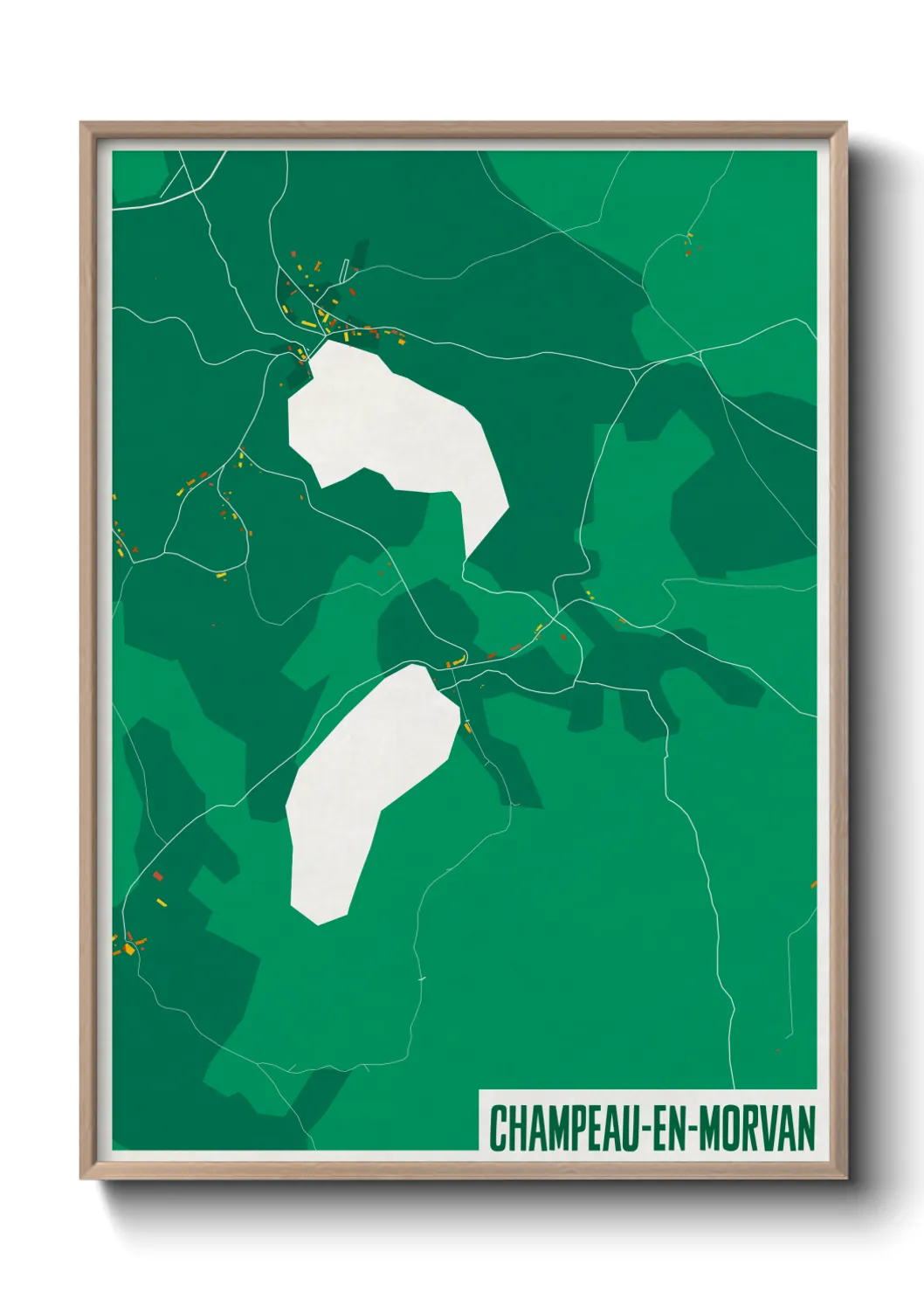 Un poster carteChampeau-en-Morvan