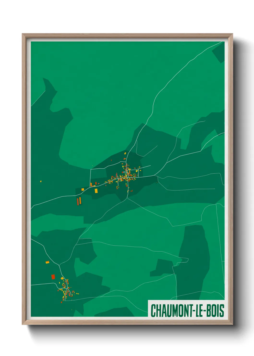 Un poster carteChaumont-le-Bois