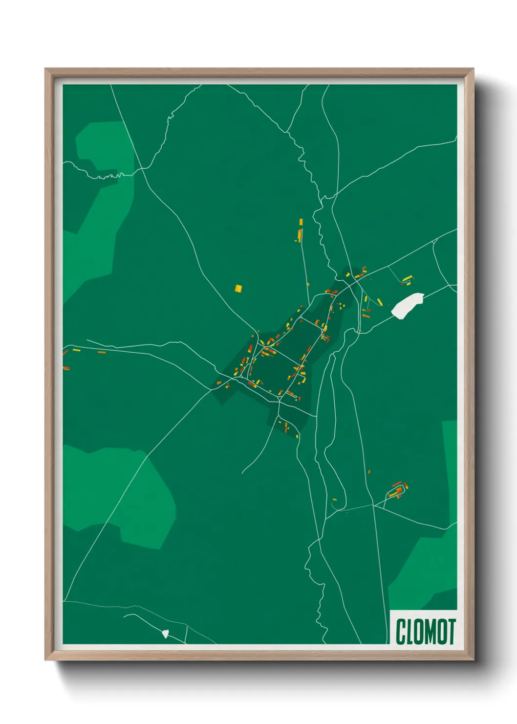 Une affiche de carte sur Clomot