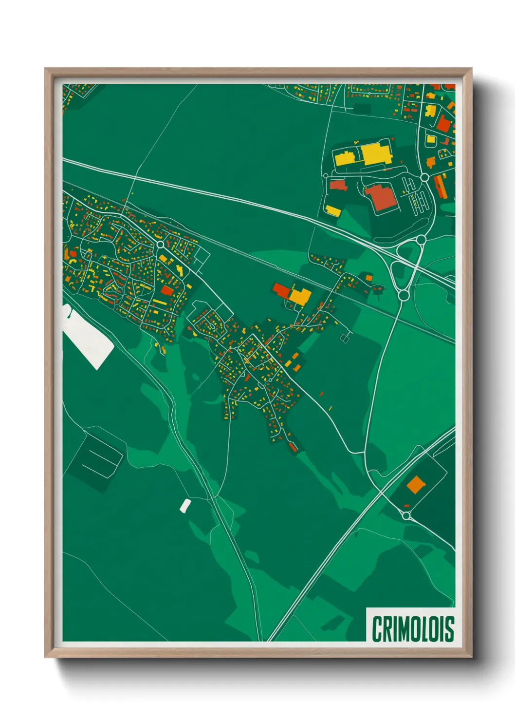 Une affiche de carte sur Crimolois