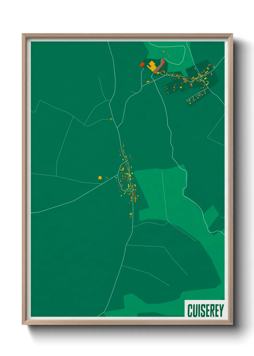 Une affiche de carte sur Cuiserey