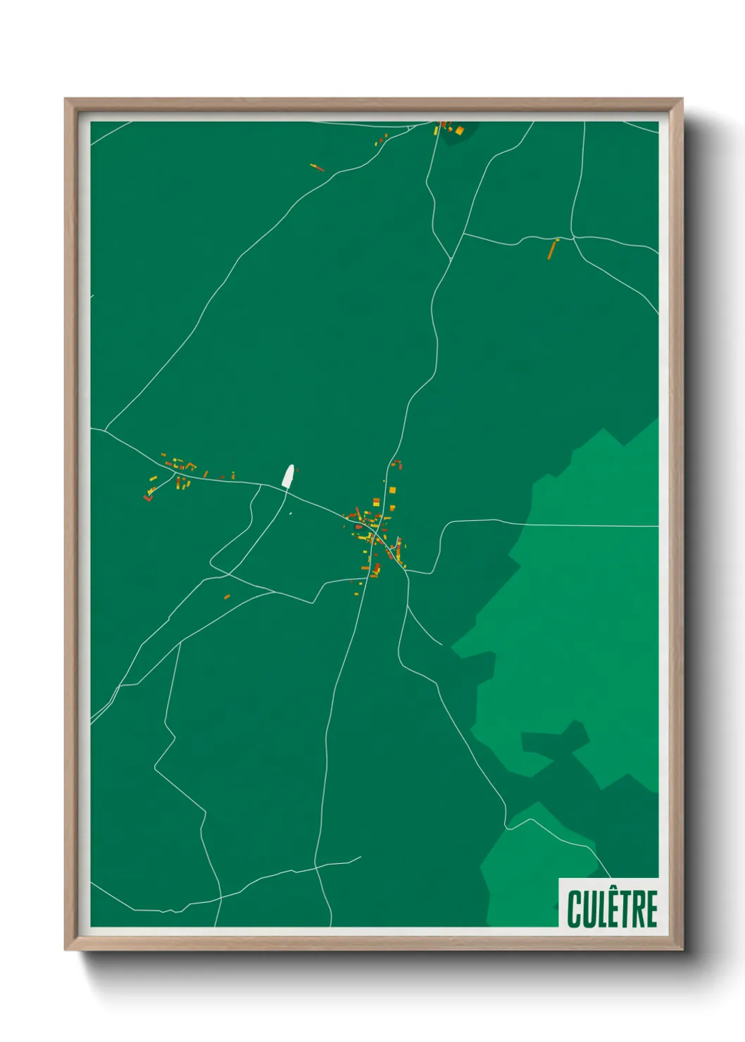 Une affiche de carte sur Culêtre