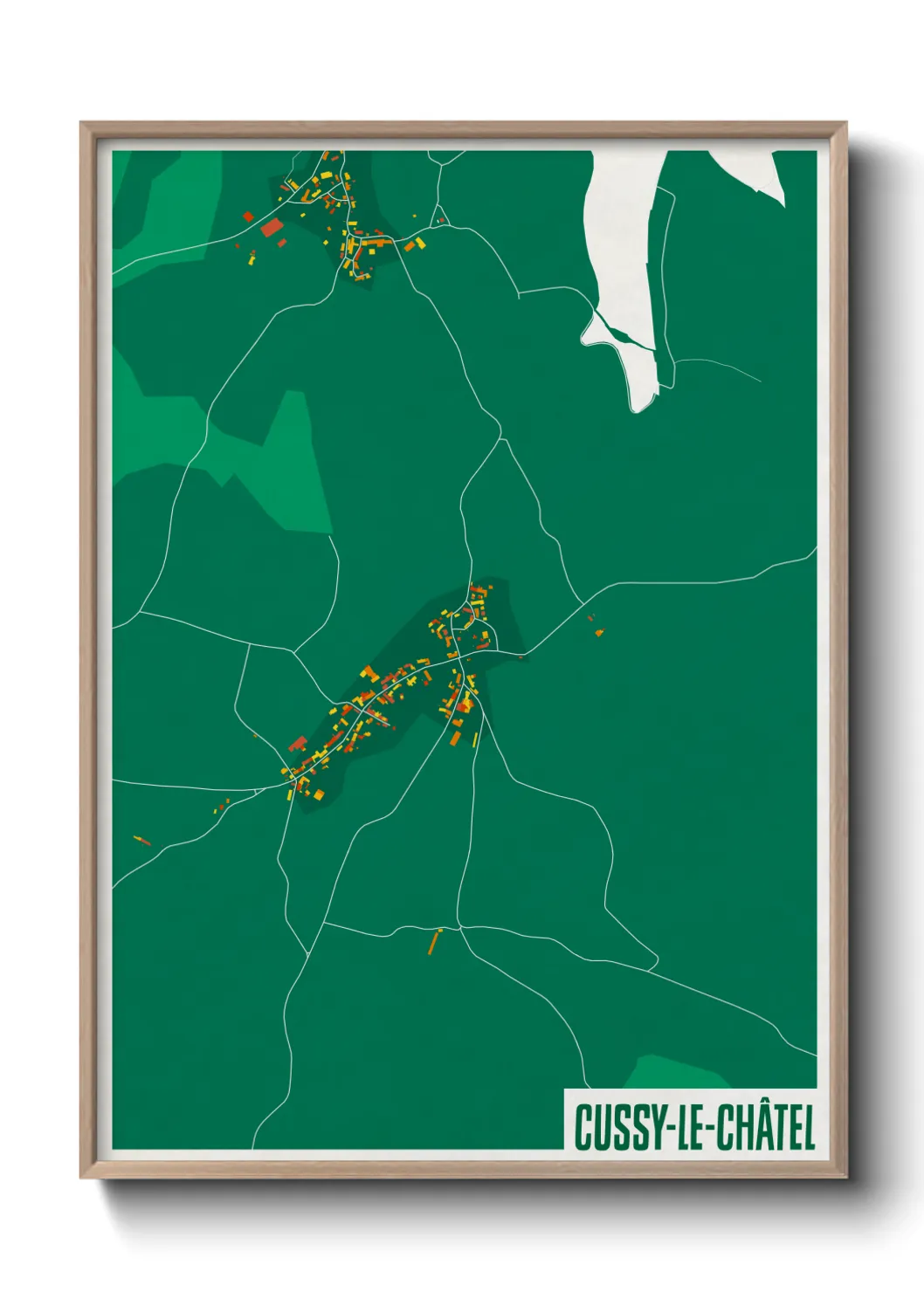 Un poster carteCussy-le-Châtel